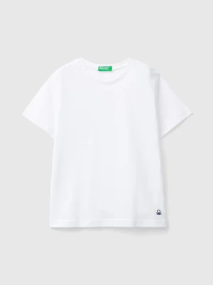 Benetton, T-shirt In Organic Cotton, size 116, White, Kids United Colors of Benetton