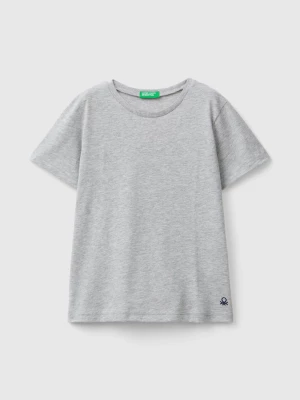 Benetton, T-shirt In Organic Cotton, size 82, Light Gray, Kids United Colors of Benetton