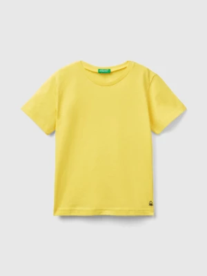Benetton, T-shirt In Organic Cotton, size 82, Yellow, Kids United Colors of Benetton