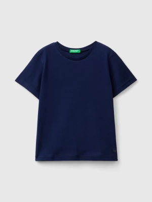 Benetton, T-shirt In Organic Cotton, size 98, Dark Blue, Kids United Colors of Benetton