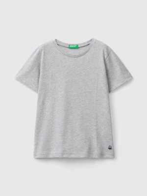 Benetton, T-shirt In Organic Cotton, size 98, Light Gray, Kids United Colors of Benetton
