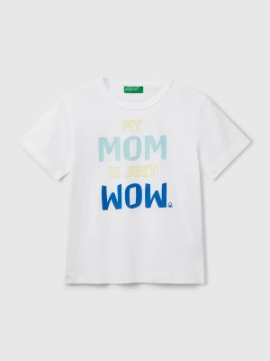 Benetton, T-shirt In Organic Cotton With Print, size 116, White, Kids United Colors of Benetton