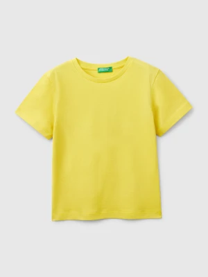 Benetton, T-shirt In Organic Cotton With Print, size 116, Yellow, Kids United Colors of Benetton