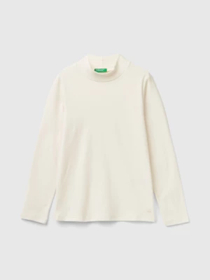 Benetton, T-shirt In Pure Organic Cotton, size 2XL, Creamy White, Kids United Colors of Benetton