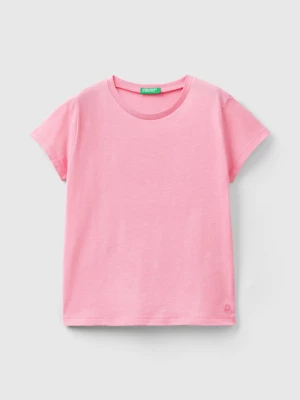 Benetton, T-shirt In Pure Organic Cotton, size 2XL, Pink, Kids United Colors of Benetton