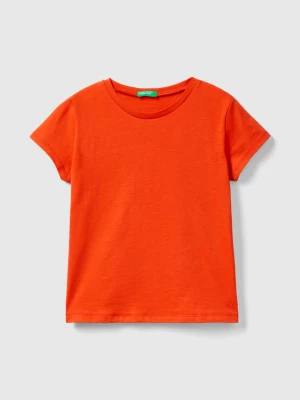 Benetton, T-shirt In Pure Organic Cotton, size 2XL, Red, Kids United Colors of Benetton