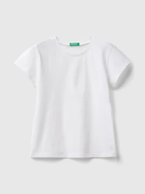 Benetton, T-shirt In Pure Organic Cotton, size 2XL, White, Kids United Colors of Benetton