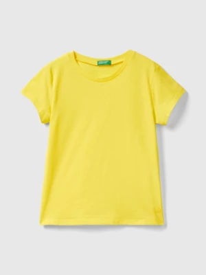 Benetton, T-shirt In Pure Organic Cotton, size 2XL, Yellow, Kids United Colors of Benetton