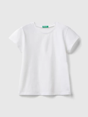 Benetton, T-shirt In Pure Organic Cotton, size 3XL, White, Kids United Colors of Benetton