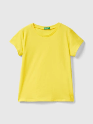 Benetton, T-shirt In Pure Organic Cotton, size L, Yellow, Kids United Colors of Benetton