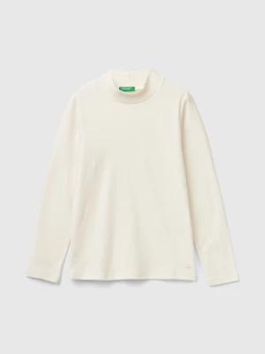 Benetton, T-shirt In Pure Organic Cotton, size M, Creamy White, Kids United Colors of Benetton