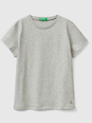 Benetton, T-shirt In Pure Organic Cotton, size M, Light Gray, Kids United Colors of Benetton