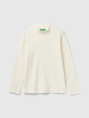 Benetton, T-shirt In Pure Organic Cotton, Size: XL, Creamy White, Kids United Colors of Benetton