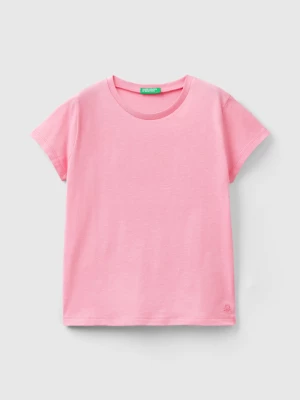 Benetton, T-shirt In Pure Organic Cotton, size XL, Pink, Kids United Colors of Benetton
