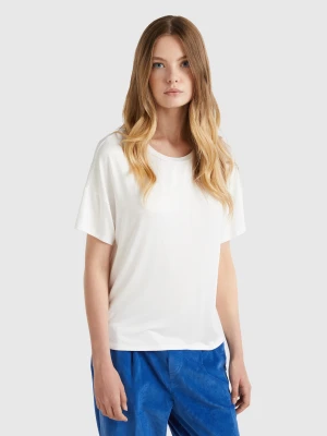 Benetton, T-shirt In Stretch Viscose, size XXS, Creamy White, Women United Colors of Benetton