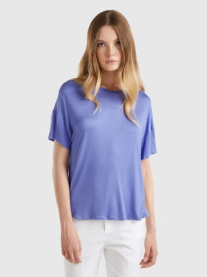 Benetton, T-shirt In Stretch Viscose, size XXS, Periwinkle, Women United Colors of Benetton