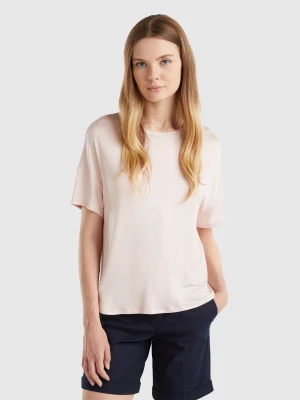 Benetton, T-shirt In Sustainable Stretch Viscose, size XS, Soft Pink, Women United Colors of Benetton