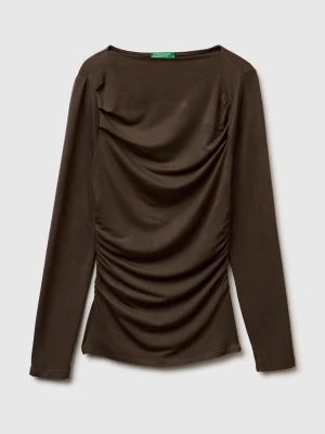 Benetton, T-shirt L/s, Size: XXS, Brown, Women United Colors of Benetton