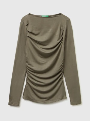 Benetton, T-shirt L/s, Size: XL, Military Green, Women United Colors of Benetton