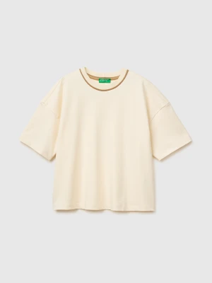Benetton, Comfort Fit T-shirt, Size: XXS, Creamy White, Women United Colors of Benetton