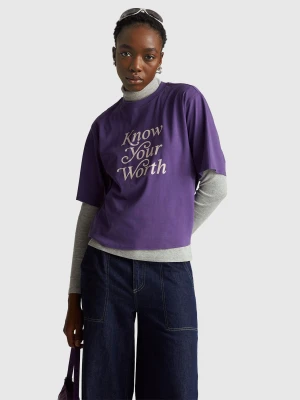Benetton, T-shirt, Size: XXS, Violet, Women United Colors of Benetton
