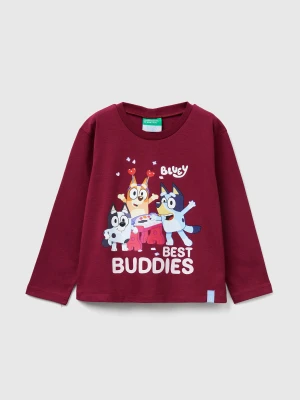 Benetton, T-shirt With Bluey ©ludo Studio Print, Size: 116, Burgundy, Kids United Colors of Benetton