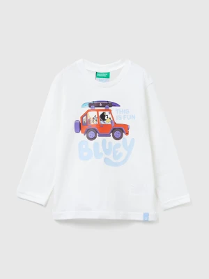 Benetton, T-shirt With Bluey ©ludo Studio Print, Size: 116, Creamy White, Kids United Colors of Benetton