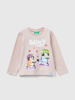 Benetton, T-shirt With Bluey ©ludo Studio Print, Size: 82, Soft Pink, Kids United Colors of Benetton