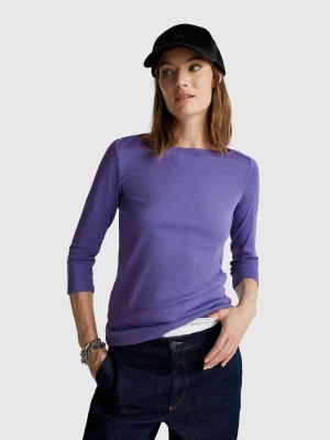 Benetton, T-shirt With Boat Neck, Size: XS, Women United Colors of Benetton