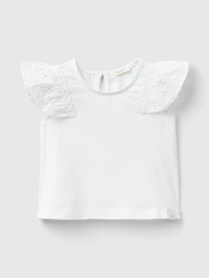 Benetton, T-shirt With Broderie Anglaise, size 82, White, Kids United Colors of Benetton