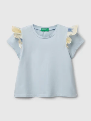 Benetton, T-shirt With Cap Sleeves, size 116, Light Blue, Kids United Colors of Benetton