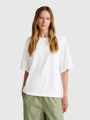 Benetton, T-shirt With Crisscross At Back, size XXS, White, Women United Colors of Benetton