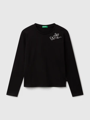 Benetton, T-shirt With Cut Out Butterflies, Size: XL, Black, Kids United Colors of Benetton