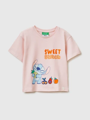 Benetton, T-shirt With ©disney Lilo & Stitch Print, Size: 116, Pink, Kids United Colors of Benetton