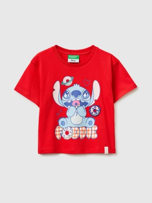 Benetton, T-shirt With ©disney Lilo & Stitch Print, Size: 116, Red, Kids United Colors of Benetton