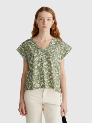 Benetton, T-shirt With Floral Print, size XXS, , Women United Colors of Benetton