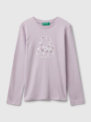 Benetton, T-shirt With Glitter Print, Size: M, Kids United Colors of Benetton