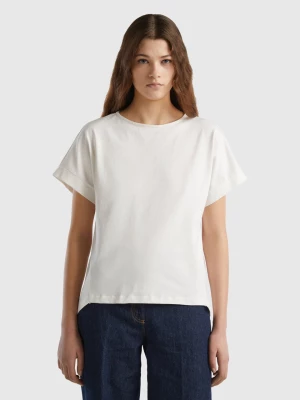 Benetton, T-shirt With Kimono Sleeves, size M, White, Women United Colors of Benetton
