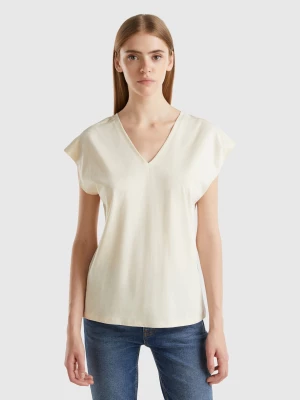 Benetton, T-shirt With Kimono Sleeves, size S, Creamy White, Women United Colors of Benetton