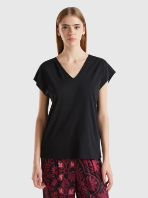 Benetton, T-shirt With Kimono Sleeves, size XS, Black, Women United Colors of Benetton