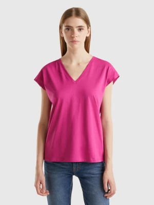 Zdjęcie produktu Benetton, T-shirt With Kimono Sleeves, size S, Cyclamen, Women United Colors of Benetton