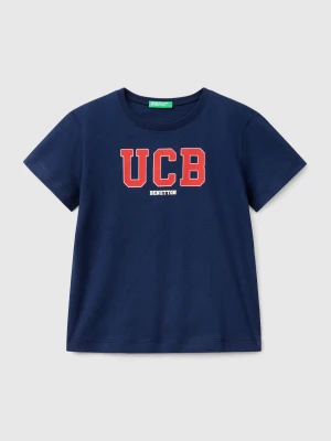 Benetton, T-shirt With Logo Print, size 116, Dark Blue, Kids United Colors of Benetton