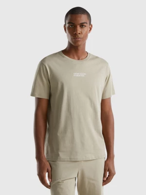 Benetton, T-shirt With Logo Print, size XL, Light Green, Men United Colors of Benetton