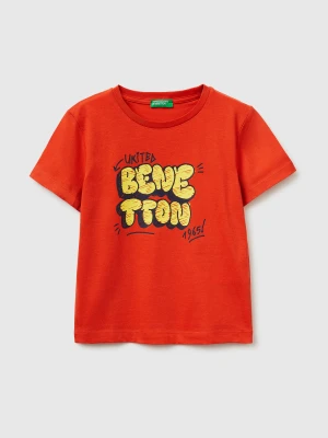 Benetton, T-shirt With Logo, Size: 90, Red, Kids United Colors of Benetton