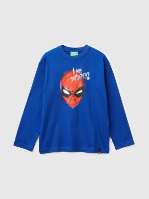 Benetton, T-shirt With ©marvel Spiderman Print, Size: XL, Bright Blue, Kids United Colors of Benetton