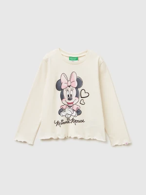 Benetton, T-shirt With Minnie Mouse Print, Size: 116, Creamy White, Kids United Colors of Benetton