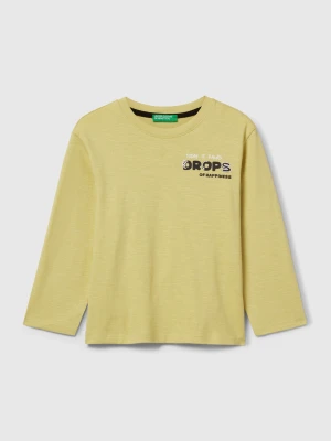 Benetton, T-shirt With Monster Print, size 116, Yellow, Kids United Colors of Benetton