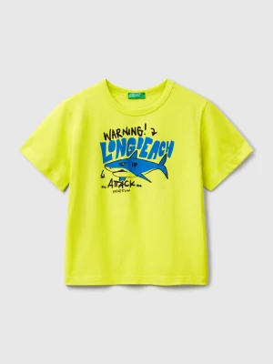 Benetton, T-shirt With Neon Print, Size: 90, Kids United Colors of Benetton