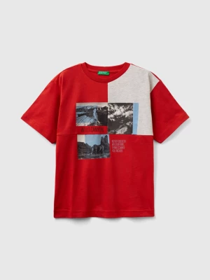 Benetton, T-shirt With Photo Print, size 2XL, Red, Kids United Colors of Benetton