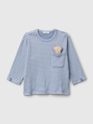 Benetton, T-shirt With Pocket And Patch, size 82, Bright Blue, Kids United Colors of Benetton